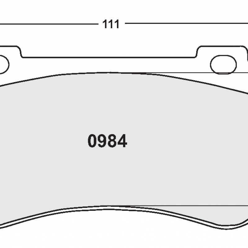 Sprint / medium distance compound with smooth bite. Race brake pads - Mercedes Benz AMG
rear brake pad